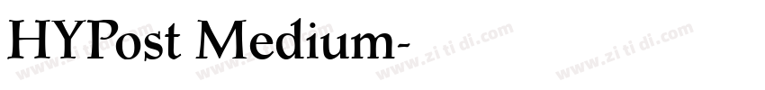 HYPost Medium字体转换